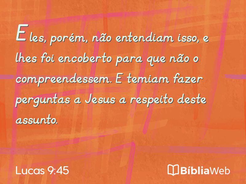 Lucas 9:45 em imagem para compartilhar