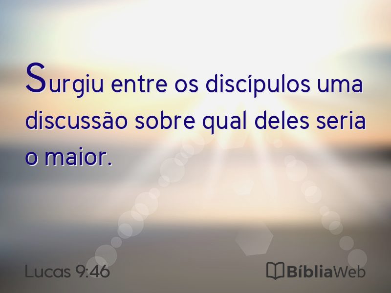 Lucas 9:46 em imagem para compartilhar