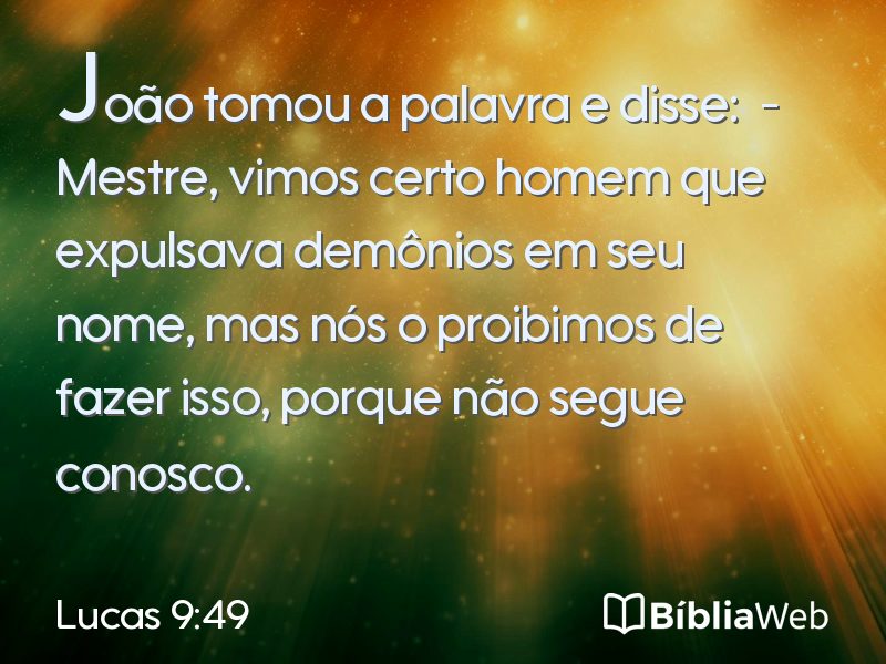 Lucas 9:49 em imagem para compartilhar