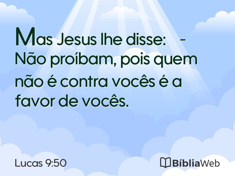 Lucas 9:50 em imagem para compartilhar