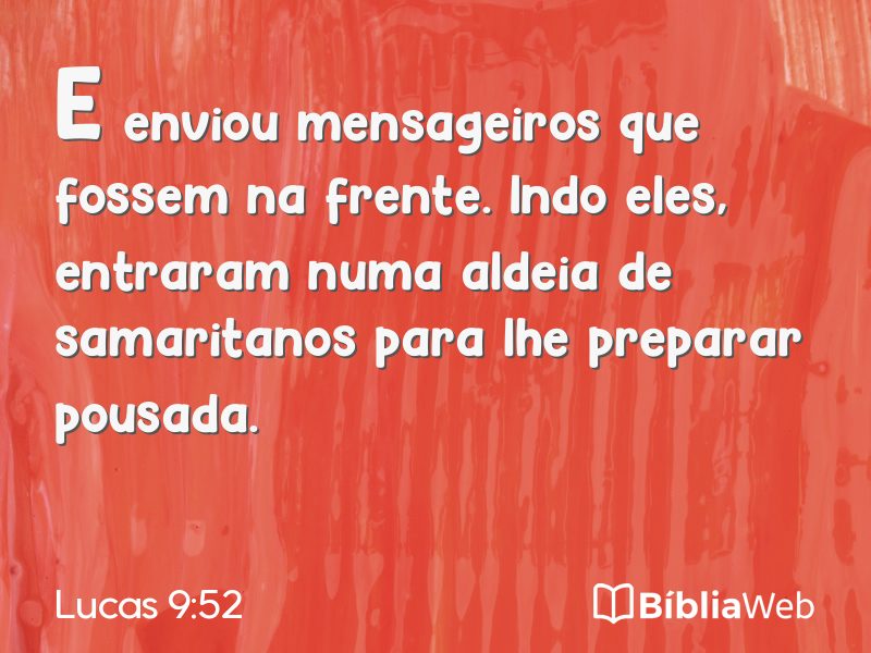 Lucas 9:52 em imagem para compartilhar