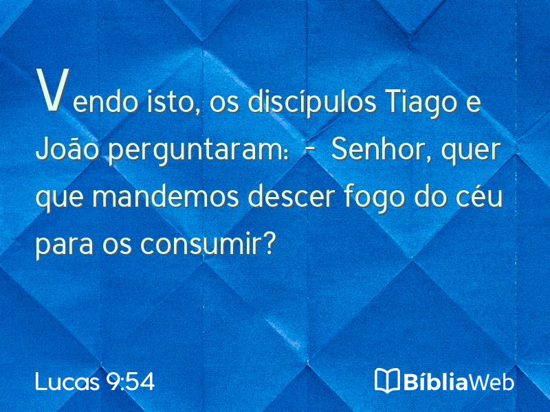 Lucas 9:54 em imagem para compartilhar