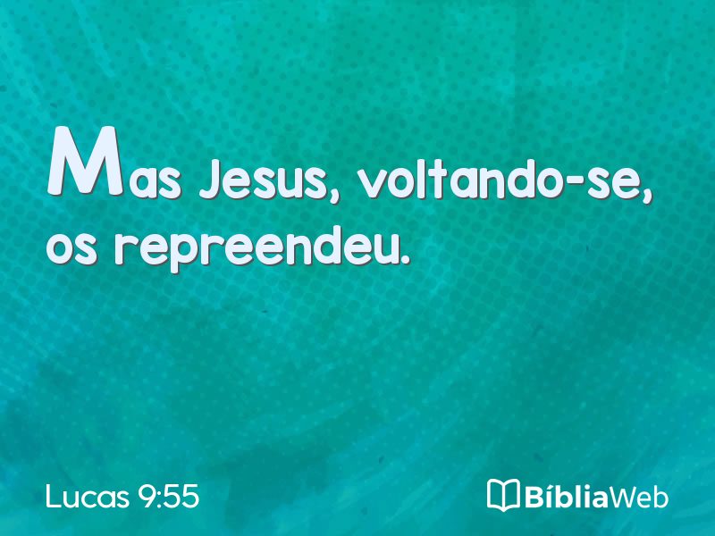 Lucas 9:55 em imagem para compartilhar