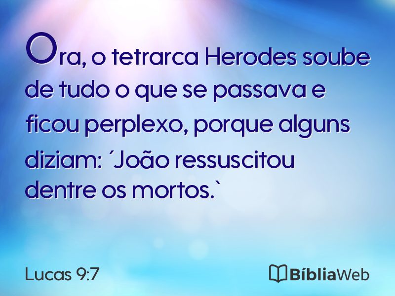Lucas 9:7 em imagem para compartilhar