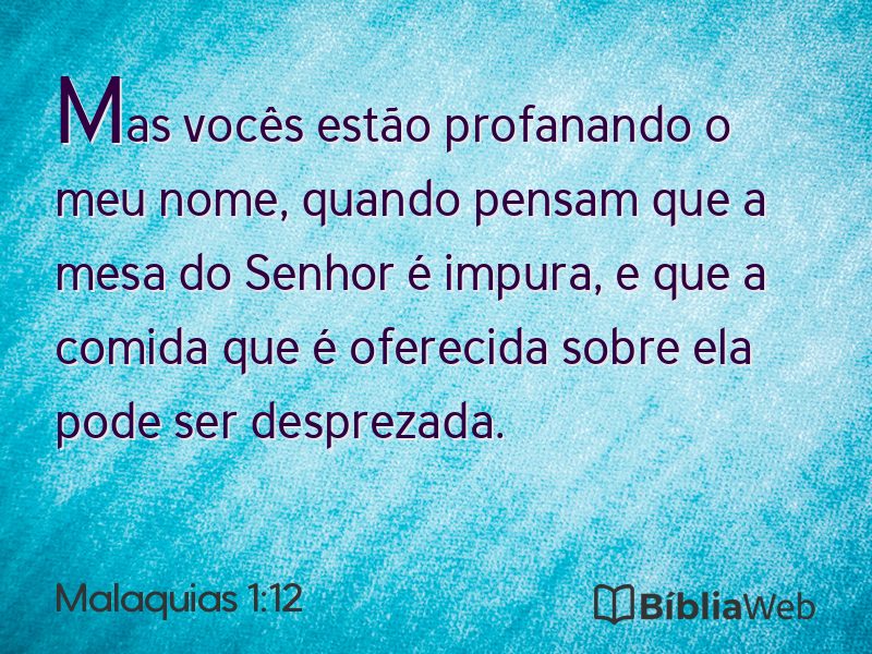 Malaquias 1:12 em imagem para compartilhar