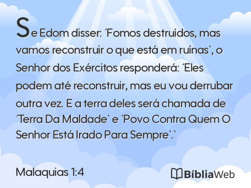 Malaquias 1:4 em imagem para compartilhar