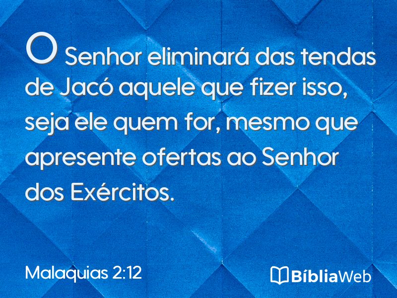 Malaquias 2:12 em imagem para compartilhar