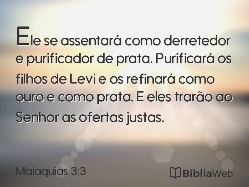 Malaquias 3:3 em imagem para compartilhar