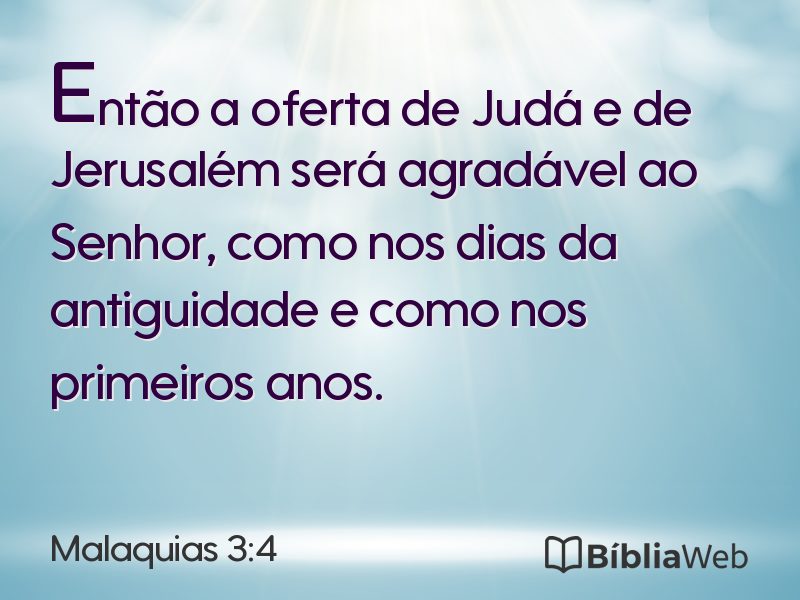 Malaquias 3:4 em imagem para compartilhar