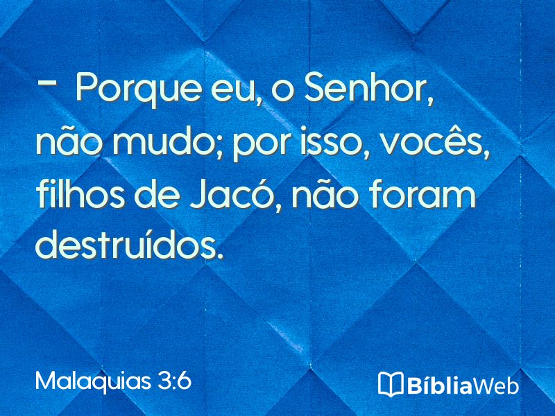 Malaquias 3:6 em imagem para compartilhar