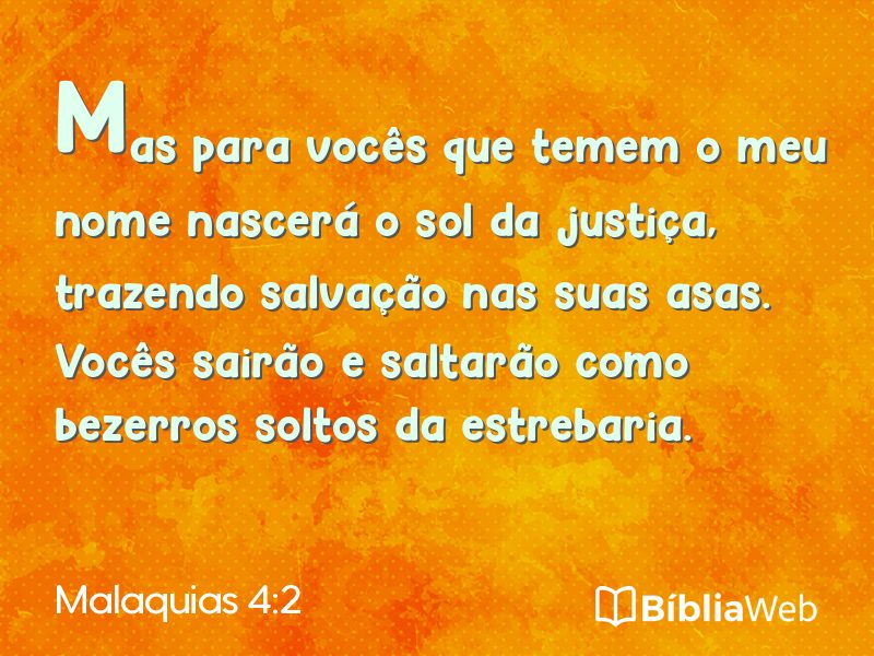 Malaquias 4:2 em imagem para compartilhar