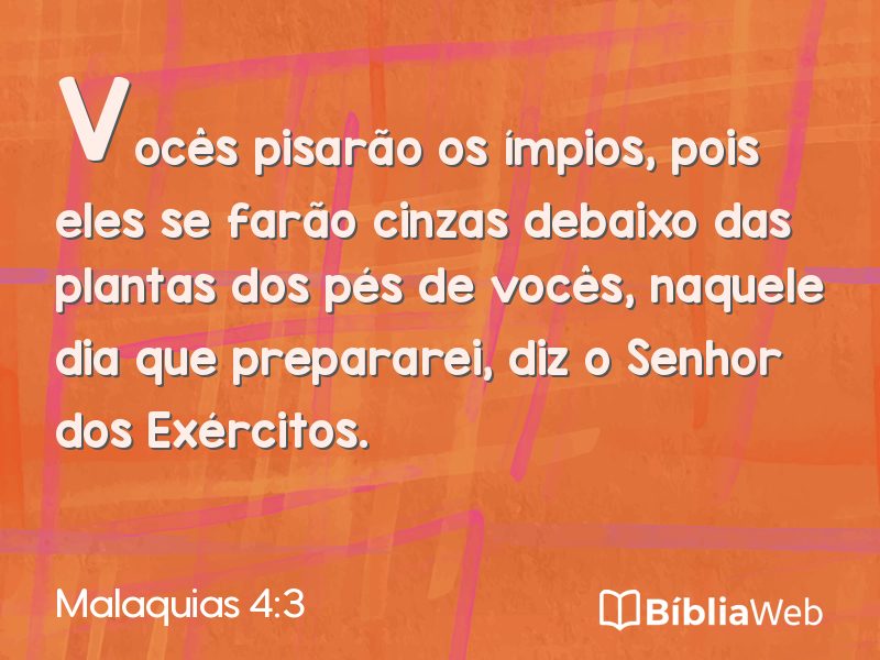 Malaquias 4:3 em imagem para compartilhar