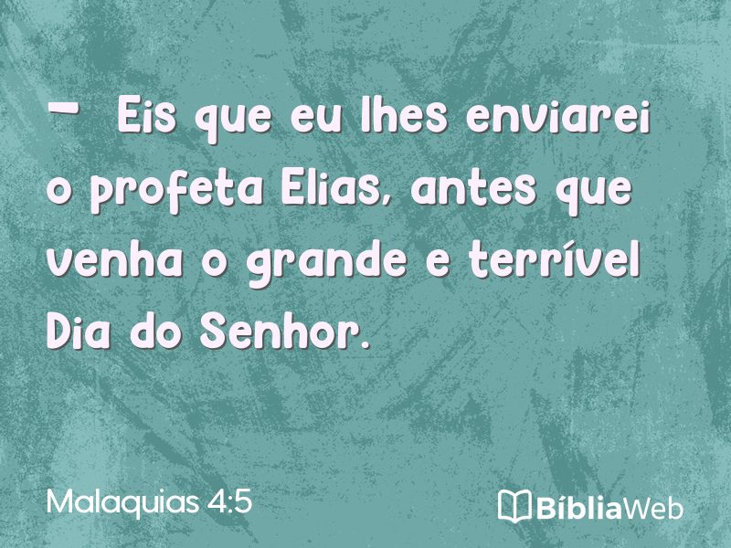 Malaquias 4:5 em imagem para compartilhar