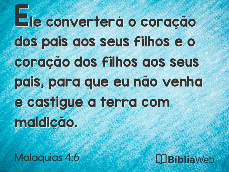 Malaquias 4:6 em imagem para compartilhar
