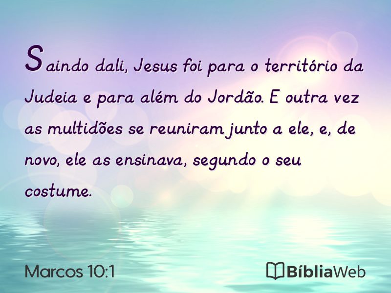 Marcos 10:1 em imagem para compartilhar