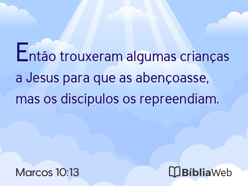 Marcos 10:13 em imagem para compartilhar