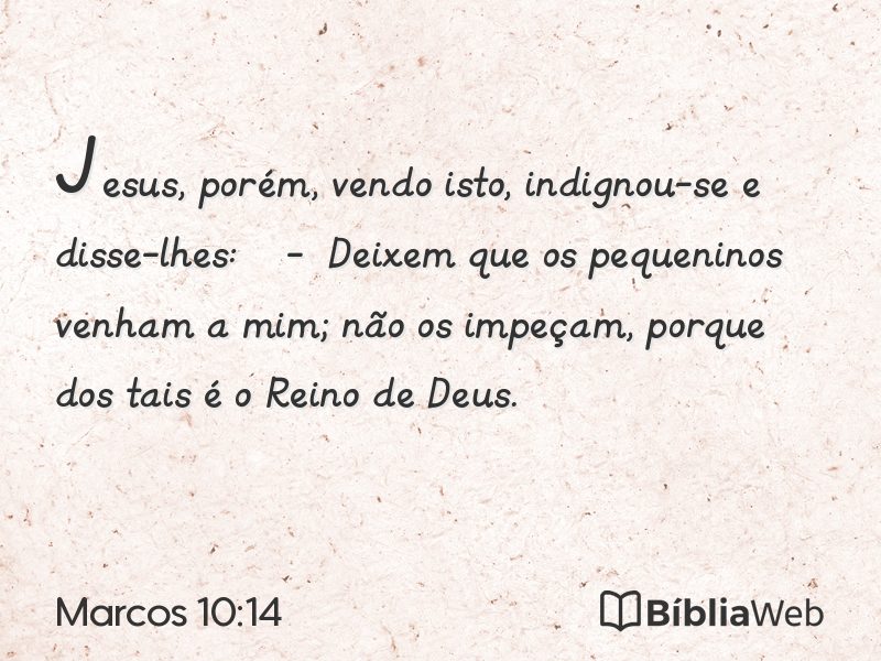 Marcos 10:14 em imagem para compartilhar
