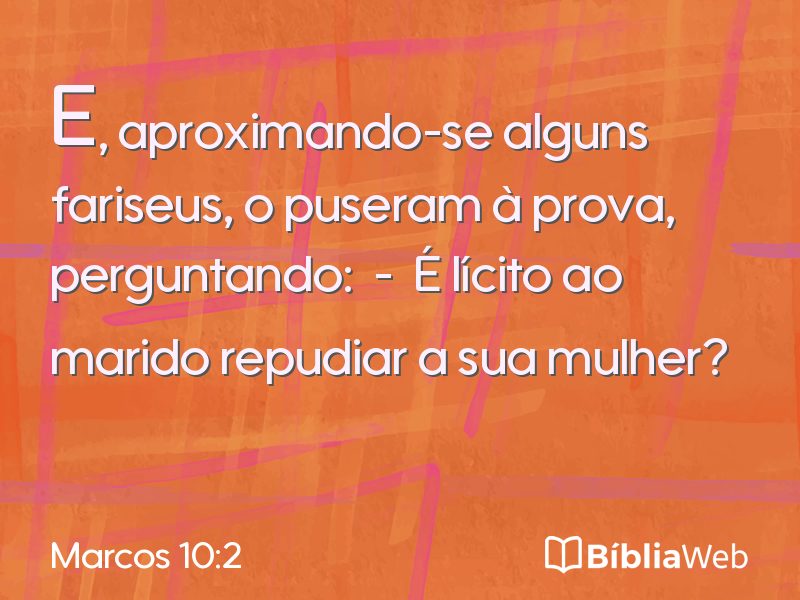 Marcos 10:2 em imagem para compartilhar
