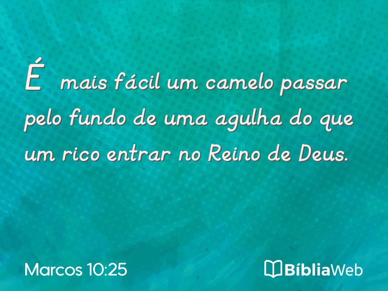 Marcos 10:25 em imagem para compartilhar