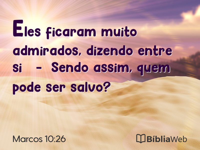 Marcos 10:26 em imagem para compartilhar