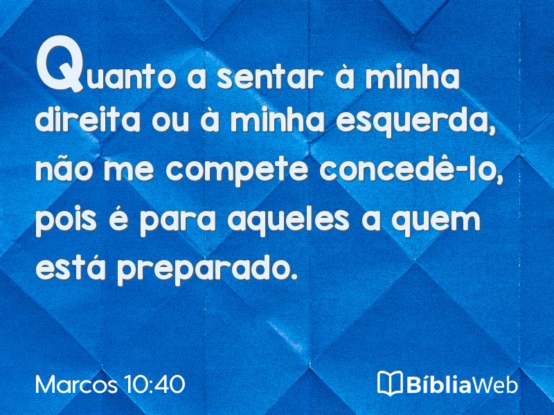 Marcos 10:40 em imagem para compartilhar