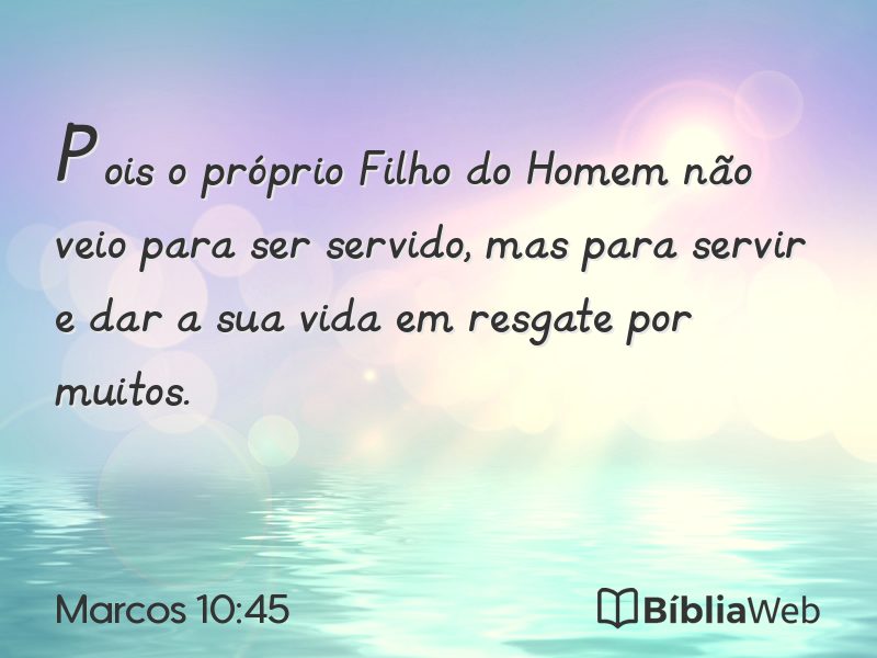 Marcos 10:45 em imagem para compartilhar