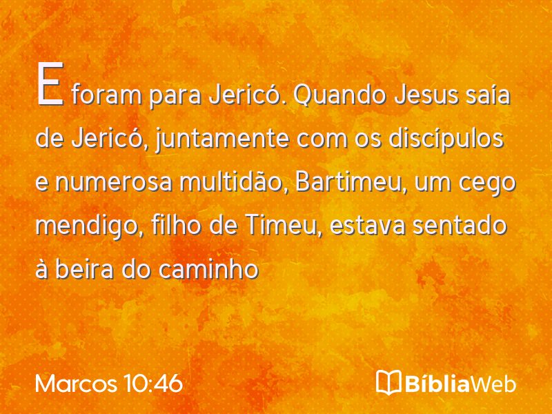 Marcos 10:46 em imagem para compartilhar