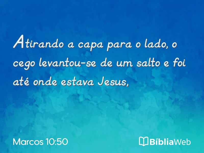 Marcos 10:50 em imagem para compartilhar