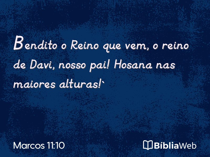 Marcos 11:10 em imagem para compartilhar