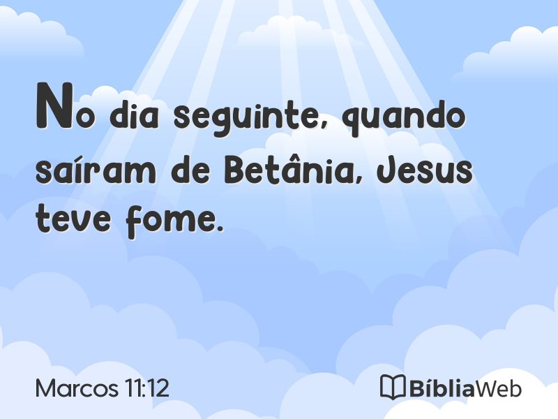 Marcos 11:12 em imagem para compartilhar