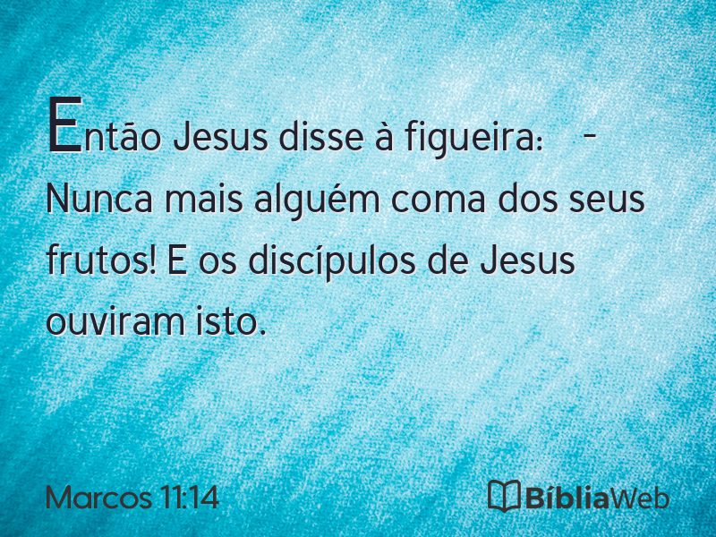 Marcos 11:14 em imagem para compartilhar