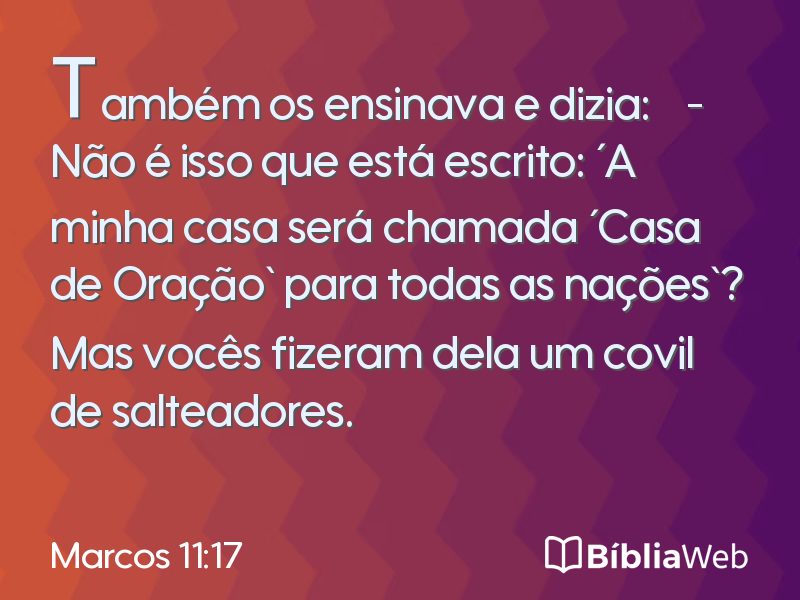 Marcos 11:17 em imagem para compartilhar