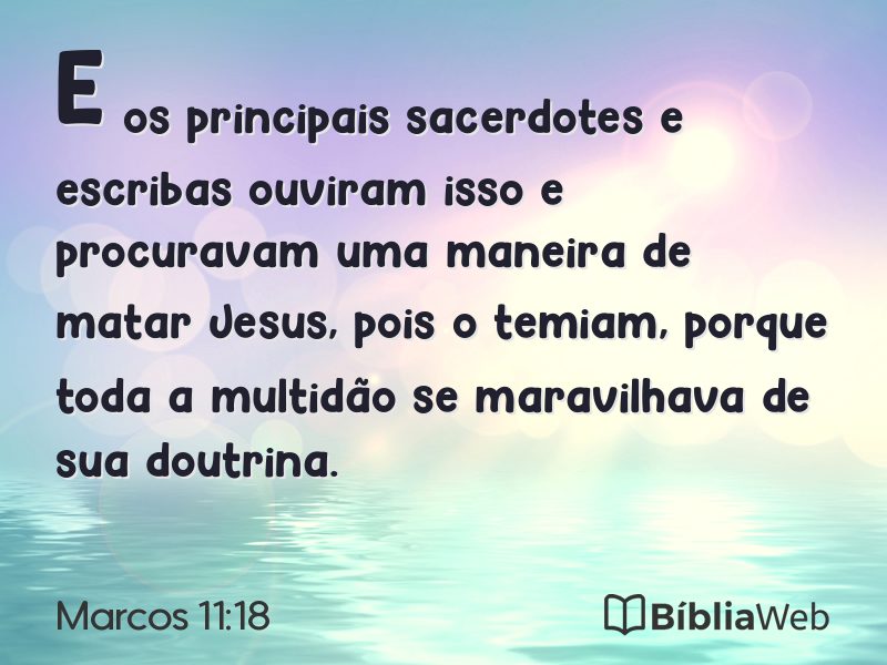 Marcos 11:18 em imagem para compartilhar