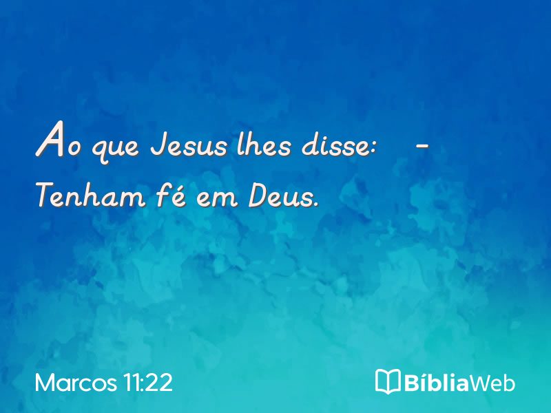 Marcos 11:22 em imagem para compartilhar
