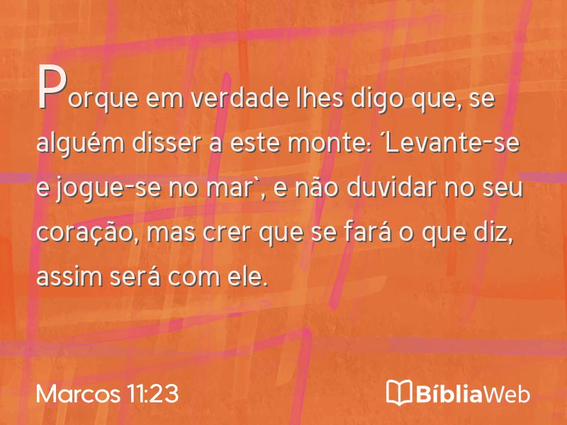 Marcos 11:23 em imagem para compartilhar
