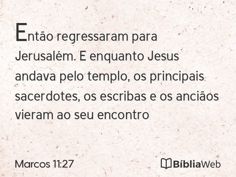 Marcos 11:27 em imagem para compartilhar