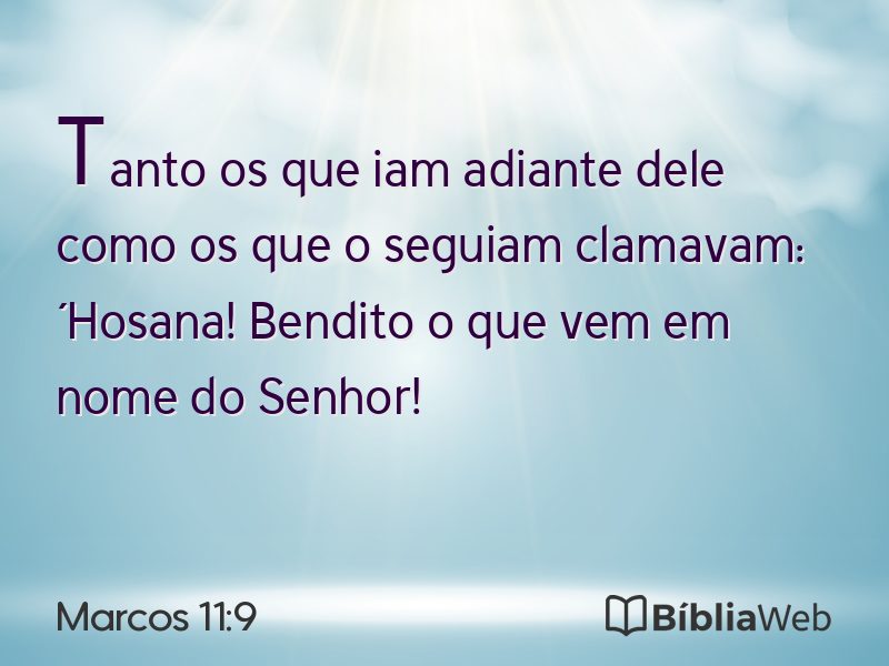 Marcos 11:9 em imagem para compartilhar