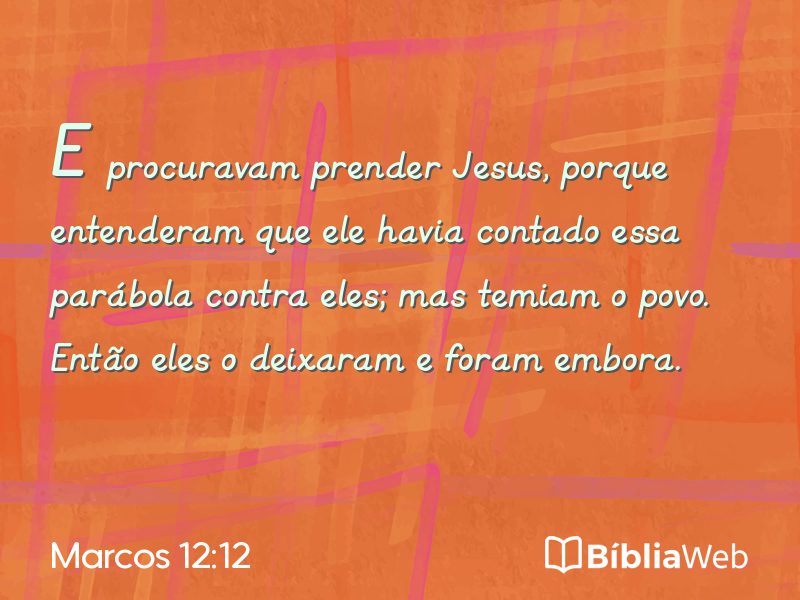 Marcos 12:12 em imagem para compartilhar
