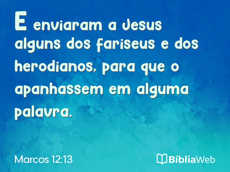 Marcos 12:13 em imagem para compartilhar