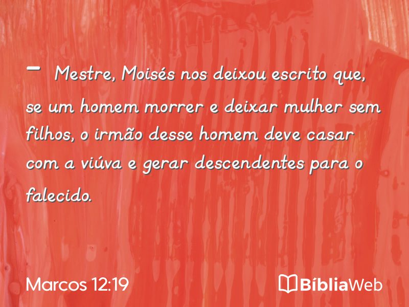 Marcos 12:19 em imagem para compartilhar