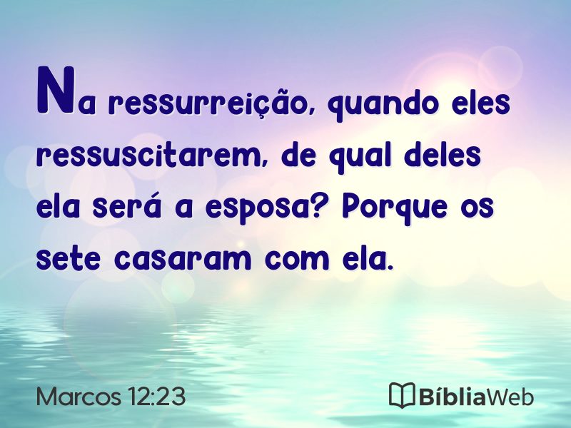 Marcos 12:23 em imagem para compartilhar