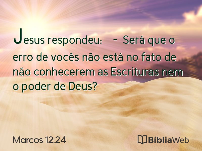 Marcos 12:24 em imagem para compartilhar