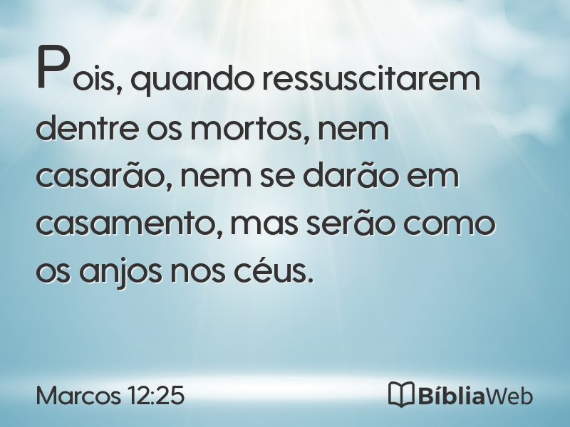 Marcos 12:25 em imagem para compartilhar