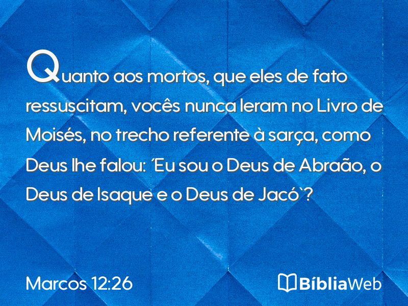 Marcos 12:26 em imagem para compartilhar
