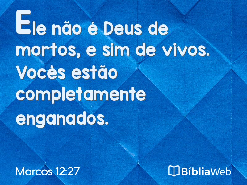 Marcos 12:27 em imagem para compartilhar