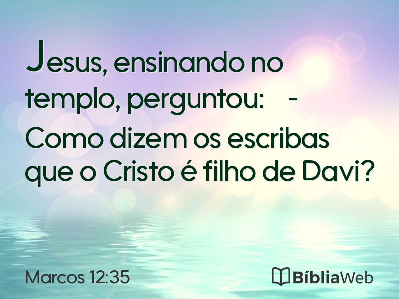 Marcos 12:35 em imagem para compartilhar
