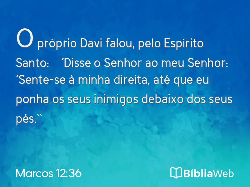 Marcos 12:36 em imagem para compartilhar