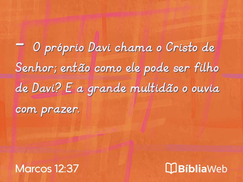 Marcos 12:37 em imagem para compartilhar