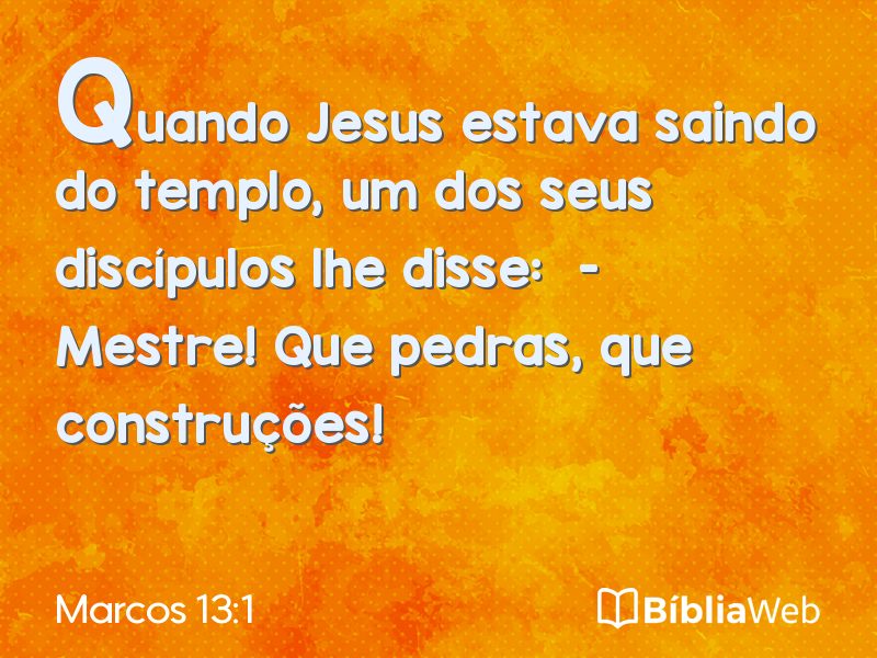 Marcos 13:1 em imagem para compartilhar