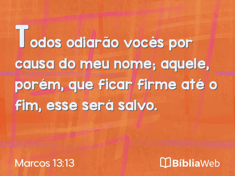 Marcos 13:13 em imagem para compartilhar